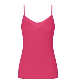 Top cu inserție din dantelă fină, Triumph Aura Spotlight Camisole Roz - Img 5