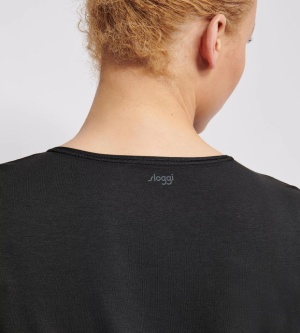 Tricou damă Sloggi EVER EASE din bumbac organic, Sloggi EVER Ease T-Shirt Negru - Img 3