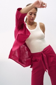 Cămașă casual cu croială oversized, vaporoasă din bumbac Triumph Summer Wear Boyfriend Shirt