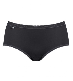 Chilot clasic cu talie medie, invizibil sub haine, Sloggi Basic+ Midi, Negru - Img 8
