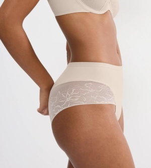 Chilot cu efect de modelare ușoară, Triumph Comfort Contour Maxi Bej - Img 3