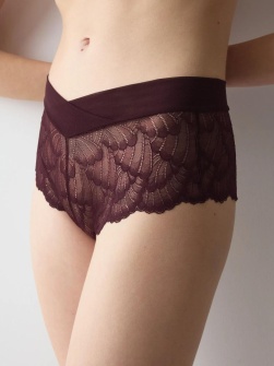 Chilot din dantelă elastică, Triumph Love in Lace Shorty Bordo - Img 3