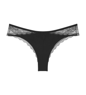 Chiloți cu dantelă florală, Triumph Comfort Allure Brazilian Negru - Img 5