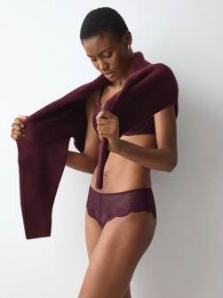 Chiloți hipster, Triumph Comfort Glam Hipster Bordo - Img 4