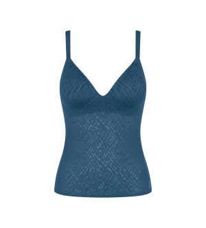 Maieu cu cupe push-up, Sloggi ZERO Feel Bliss THE UP Push Up Shirt Albastru - Img 5