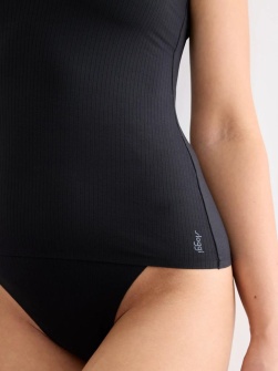 Maiou fără cusături din modal, Sloggi ZERO Feel Pure Tank Top Negru - Img 3