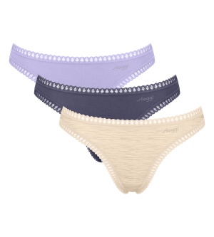 Pachet de 3 Chiloți tanga, Sloggi GO Crush String C3P