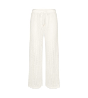 Pantaloni croșetați cu talie înaltă, Triumph Beach MyWear Crochet Trousers Crem - Img 5