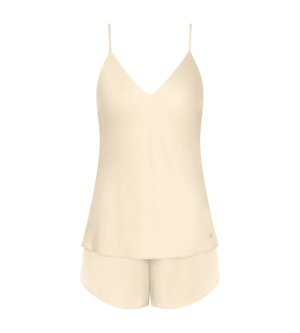 Pijama scurtă din lyocell, Triumph Silky Sensuality PSW Ecru - Img 5