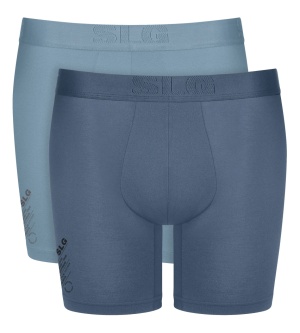 Set de 2 Boxeri pentru bărbați, Sloggi SLG Base Soft Short C2P Albastru - Img 8