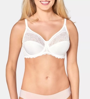 Sutien cu armătură și dantelă feminină, Triumph Romy W Alb