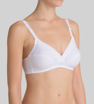 Sutien cu bumbac, Triumph Cotton Classic Stretch N Alb - Img 2