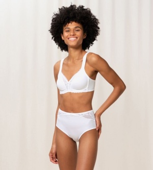 Sutien dantelat, fără armătură, Triumph Modern Lace+Cotton N Alb - Img 11