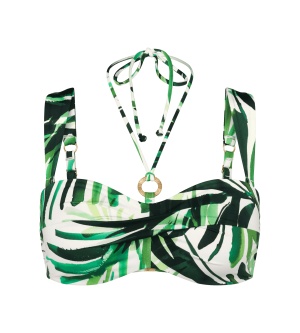 Sutien de baie cu cupe buretate și bretele detașabile, Triumph Summer Palm DP, Verde - Img 5