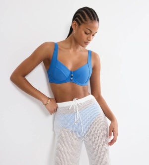 Sutien de baie minimizer cu armătură, Triumph Summer Dune W 01 Albastru - Img 4
