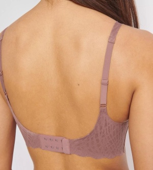 Sutien fără armătură, cupe detașabile, Sloggi ZERO Feel Bliss Soft bra Maro - Img 3