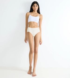 Chilot damă midi din bumbac organic, Sloggi GO Daily Cotton Midi Crem - Img 4