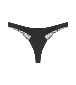 Chilot tanga din dantelă, Triumph Love in Lace String Negru - Img 5