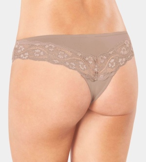 Chiloți Brazilian din microfibră și dantelă, Triumph Lovely Micro Brazilian String - Img 4