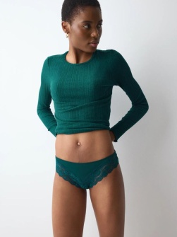 Chiloți clasici din microfibră, Triumph Lovely Micro Tai Verde