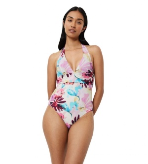 Costum întreg de baie cu cupe buretate și bretele halter, Triumph Summer Fleur OP Plunge - Img 6