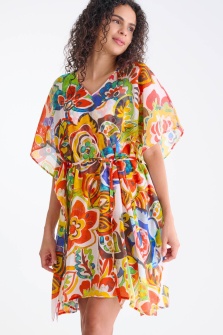 Lisca Mexico 49625, Caftan de plajă ușor transparent și lejer, Coral