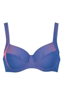 Naturana Merida 77124, Sutien de baie cu armătură în aspect Chameleon Ribbed Albastru-Roz