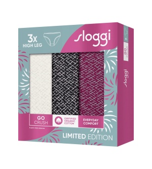 Pachet de 3 Chiloți răscroiți, Sloggi GO Crush High leg C3P