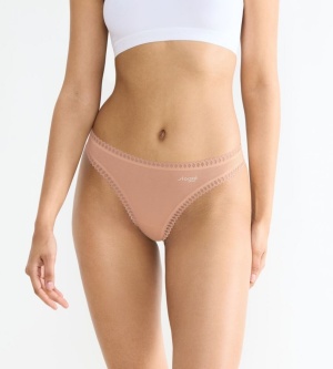 Pachet de 3 Chiloți tanga, Sloggi GO Crush String C3P Bej - Img 3