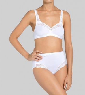 Sutien bralette, Sloggi Romance Soft Bra Alb - Img 3