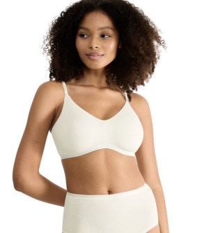 Sutien bumbac fără armătură, Sloggi GO Daily Cotton Soft bra Crem - Img 10