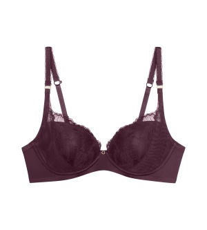 Sutien buretat cu decolteu plunge, Triumph Love in Lace WP Bordo - Img 5