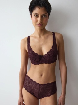 Sutien cu armătură și cupe buretate, Triumph Amourette WHP Bordo