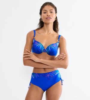 Sutien de baie cu armătură și cupe buretate, Triumph Summer Tropics WP Albastru
