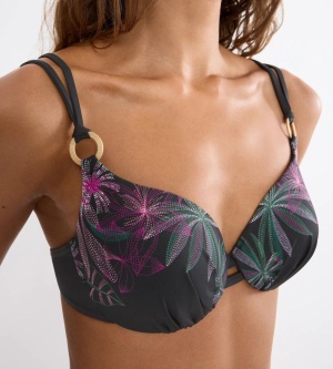 Sutien de baie cu armătură și cupe buretate, Triumph Summer Tropics WP Negru - Img 3