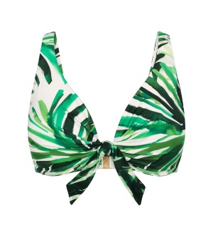 Sutien de baie cu armătură și decolteu adânc plunge, Triumph Summer Palm W, Verde - Img 5