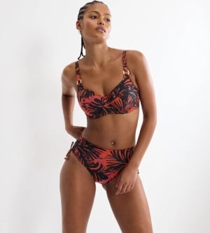 Sutien de baie minimizer cu armătură Triumph Summer Palm W 01, Maro - Img 4