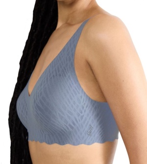 Sutien fără armătură, cupe detașabile, Sloggi ZERO Feel Bliss Soft bra Albastru - Img 10