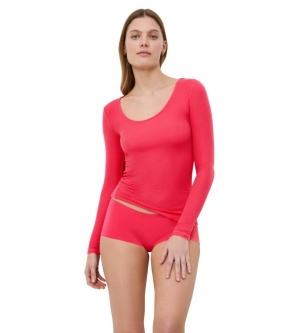 Bluză cu decolteu rotund adânc, Triumph Beauty Layers Top Scoop Neck Coral - Img 11