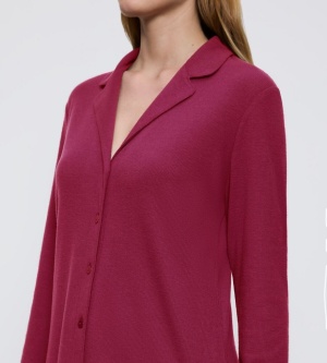 Bluză cu mânecă lungă Triumph Mix & Match LSL Top BF Soft Bordo - Img 3