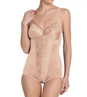 Body modelator fără sârmă cu dantelă feminină, Triumph Romy BS Bej