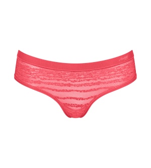 Boxeri din dantelă, Sloggi FREE Evolve Hipster Lace Coral - Img 5