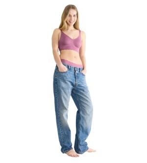 Bustieră fără armătură, dantelat, Sloggi ZERO Feel Bliss Bralette Mov - Img 10