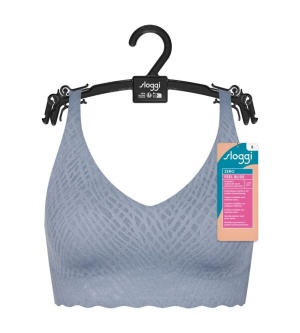 Bustieră fără armătură, dantelat, Sloggi ZERO Feel Bliss Bralette Albastru - Img 11