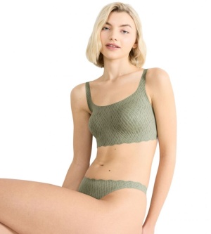 Bustieră fără cusături din dantelă, Sloggi ZERO Feel Bliss Top Verde - Img 10