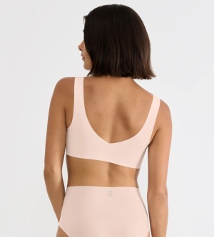 Bustieră invizibilă, fără cusături, Sloggi ZERO Feel 2.0 Bralette Roz - Img 2