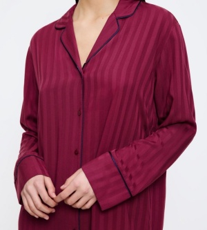 Cămașă de noapte, Triumph Amourette Jacquard NDW Bordo - Img 4