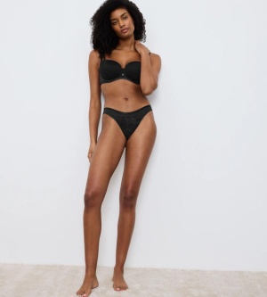 Chilot Brazilian din dantelă, Triumph Palina Moonlight Kiss Negru - Img 4