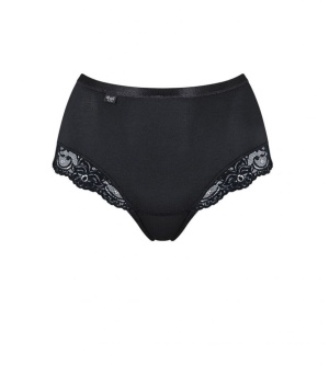 Chilot clasic cu talie înaltă, Sloggi Romance Maxi Negru - Img 4