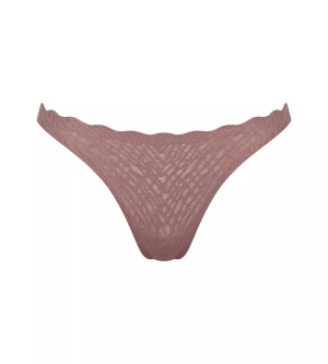 Chilot invizibil din dantelă, fără cusături, Sloggi ZERO Feel Bliss String Maro - Img 5